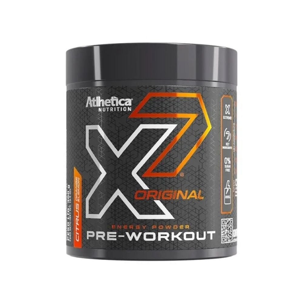 morethan BRANZINO EX AGS88MB＋PE1000XH-TW Pré Treino X7 Atlhetica Nutrition Sabor Citrus Laranja e Limão 300g
