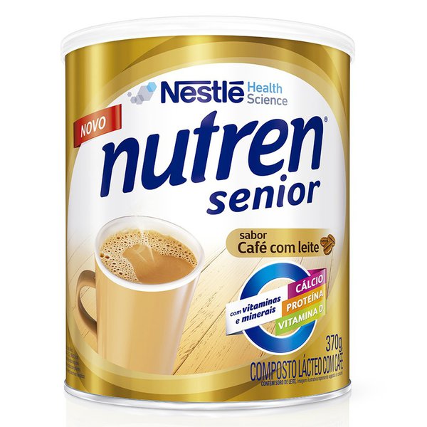 Complemento Alimentar Nestlé Nutren Senior Zero Adição de Açúcar café com  leite, lata 370g