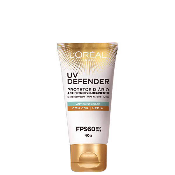 Protetor Solar Facial L'Oréal UV Defender Antioleosidade FPS 60, cor ...