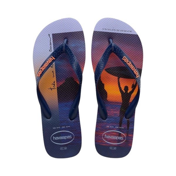 Sandalia Havaianas Hype Marinho Marinho Laranja Tamanho 35 36 DrogaVen faz bem