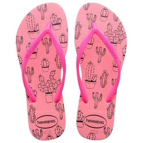 Chinelo Feminino Havaianas Slim n 35 36 cactus rosa macaron DrogaVen faz bem