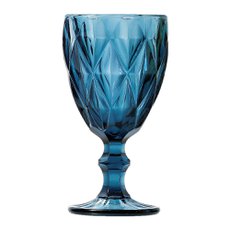 Taça de Água Vidro Diamond Azul 300ml Lyor 6502