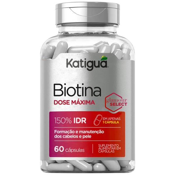 Biotina Dose Máxima (150% IDR) 500mg 60 cápsulas – Katiguá