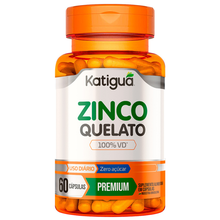 Zinco Quelato Premium 100%VD Sem Açúcar 60 cápsulas - Katiguá