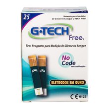 Tiras Reagentes G-Tech Free No Code 25un