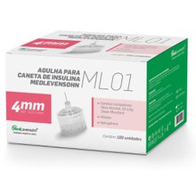 Agulha para Caneta de Insulina ML01 0,23x4mm Medlevensohn 10un