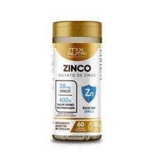 Sulfato de Zinco 30g 60 Cápsulas