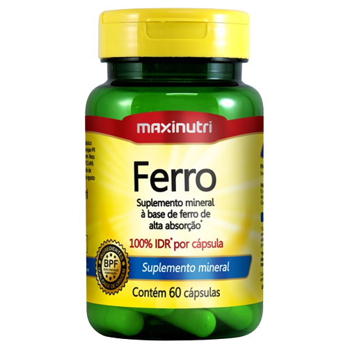Ferro 100% Idr 60 Cápsulas 460mg Maxinutri