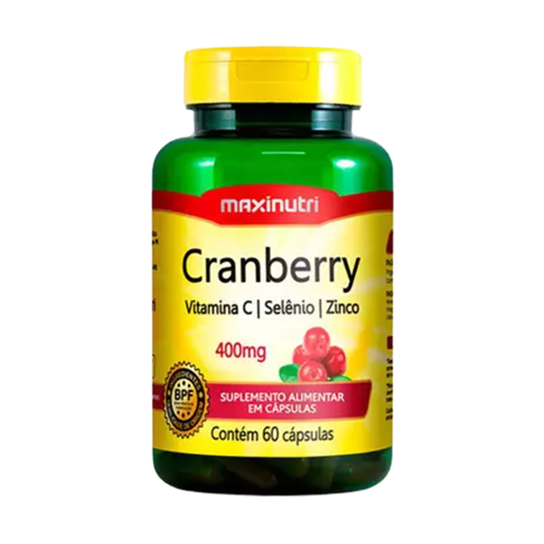 Cranberry |  Vitamina C + Selênio + Zinco | Maxinutri 60 Cápsulas