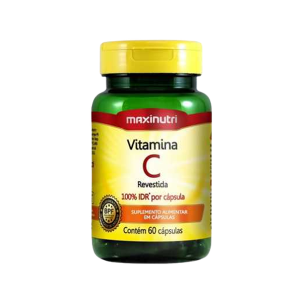 Vitamina C Revestida 100% IDR- 60 Cápsulas | Maxinutri