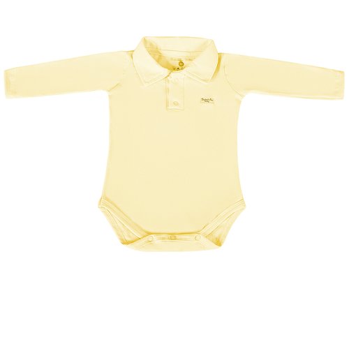 Body Bebê Pólo Amarelo Manga Longa - M