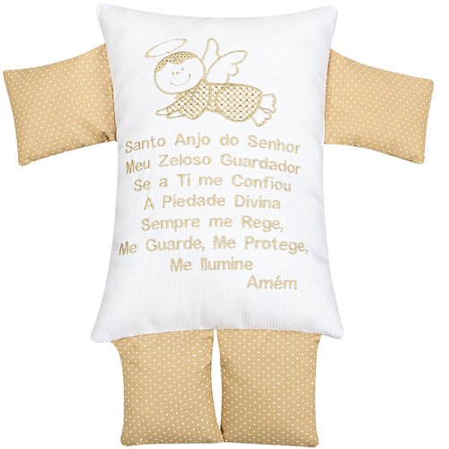 Naninha Baby Bege Oração Santo Anjo