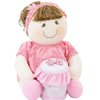 Boneca Porta Cotonete Para Quarto Enxoval Bebê Menina Botões Rosa