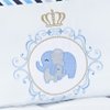 Quarto de Bebê Completo Sem Cama Babá Elefantinho Azul 100% Algodão