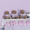 Ursinhas de Bebê Chevron Noblesse Rosa Kit 3 Peças