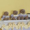 Ursinhas de Bebê Chevron Noblesse Amarelo Kit 3 Peças