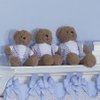 Ursinhos de Bebê Chevron Noblesse Azul Kit 3 Peças