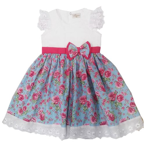 Vestido de Bebê Flor de Liz | Essencial Enxovais
