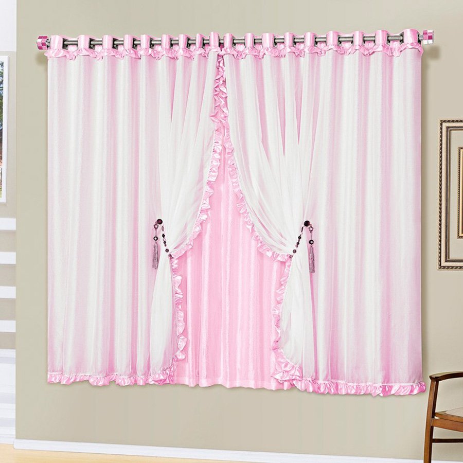 Cortina Quarto Rom Ntica Rosa 3 00m Essencial Enxovais Cortina Quarto Rom Ntica Rosa 3 00m Essencial Enxovais