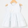 Vestido Infantil Maria Branco 100% Algodão