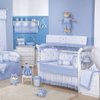 Quarto Completo Luxo Azul - Branco Sem Enxoval Cama Babá Bebê Menino