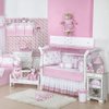 Quarto Completo Luxo Rosa - Branco Super Enxoval Bebê Menina 100% Algodão 180 Fios