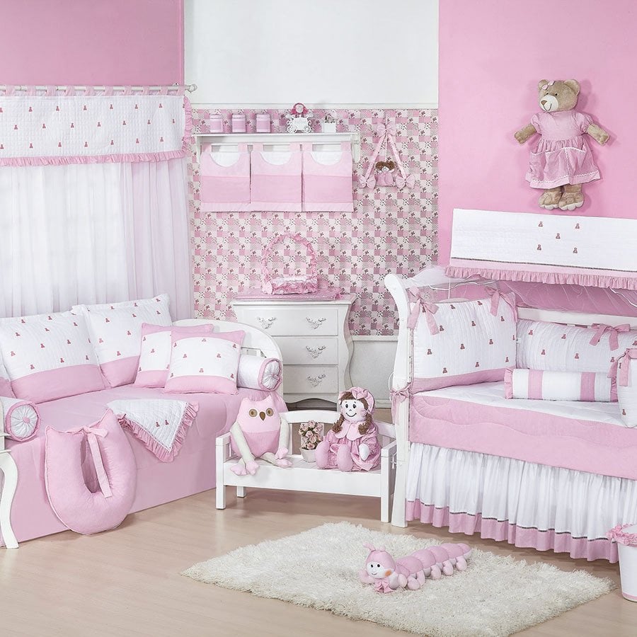 Quarto Completo Luxo Rosa Branco Beb Menina Essencial Enxovais ~ Quarto Do Bebe Menina Com Quarto De Bebe De Luxo Quarto Completo Luxo Rosa Branco Beb Menina Essencial Enxovais ~ Quarto Do Bebe Menina Com Quarto De Bebe De Luxo