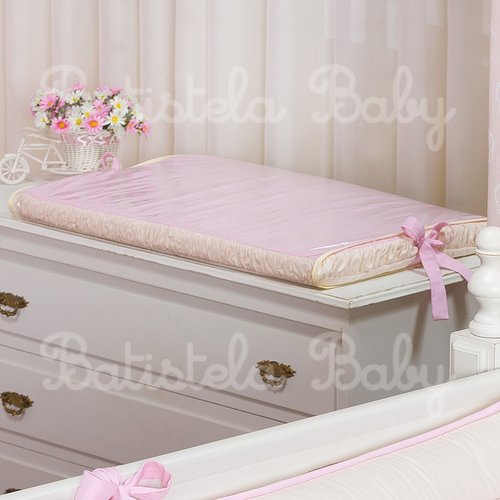 Trocador de Bebê Plastificado Aurora Rosa
