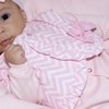 Saída de Maternidade Letícia Chevron Rosa 4 Peças