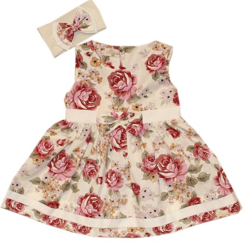 Vestido de Bebê Petit Floral Rosê