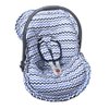 Capa Bebê Conforto Chevron Marinho e Azul 3 Peças