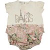 Body de Bebê Paris Floral Palha