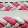 Kit Berço Trança Flamingo Rosa 2 Peças