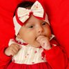 Saída de Maternidade Alice Floral Vermelho 5 Peças