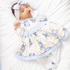 Saída de Maternidade Alice Floral Azul 5 Peças