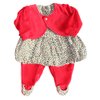 Macacão de Bebê + Casaco Oncinha Vermelho Plush