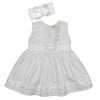 Vestido de Bebê Cherrie Branco 2 Peças