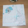 Manta de Bebê Elefante Chevron Azul Tiffany
