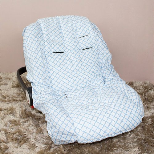 Capa de Bebê Conforto Arabesco Azul
