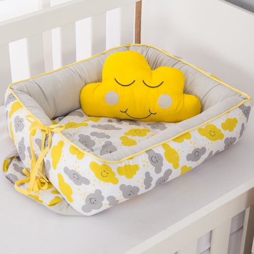 Ninho para Bebê Nuvenzinha Amarelo 2 Peças