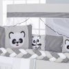 Kit Berço Urso Panda Branco e Preto 11 Peças