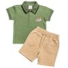 Conjunto Infantil Camisa e Bermuda Jipe Verde