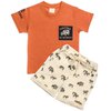 Conjunto Infantil Camiseta e Bermuda Savanna Laranja