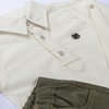 Conjunto Infantil Camisa Longa Off White e Calça Verde