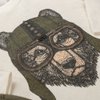 Conjunto Infantil Camiseta Longa Urso e Calça Verde