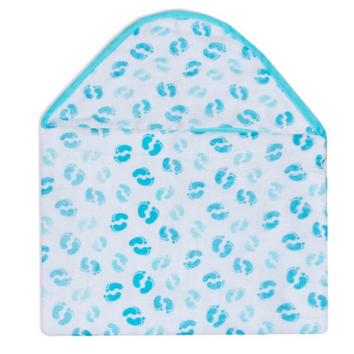 Toalha de Banho com Capuz Pezinhos Azul