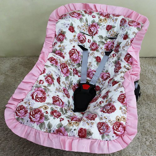 Capa de Bebê Conforto Floral Pink
