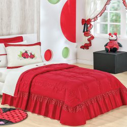 Kit Cobre Leito Lhama Infantil Colcha Para Cama Solteiro Menina Micropercal  200 Fios - RViotto Enxovais