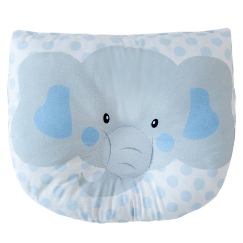 Travesseiro de Bebê Anatômico Elefantinho Azul