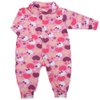 Macacão de Bebê Gatinha Love Rosa Pijama Malha